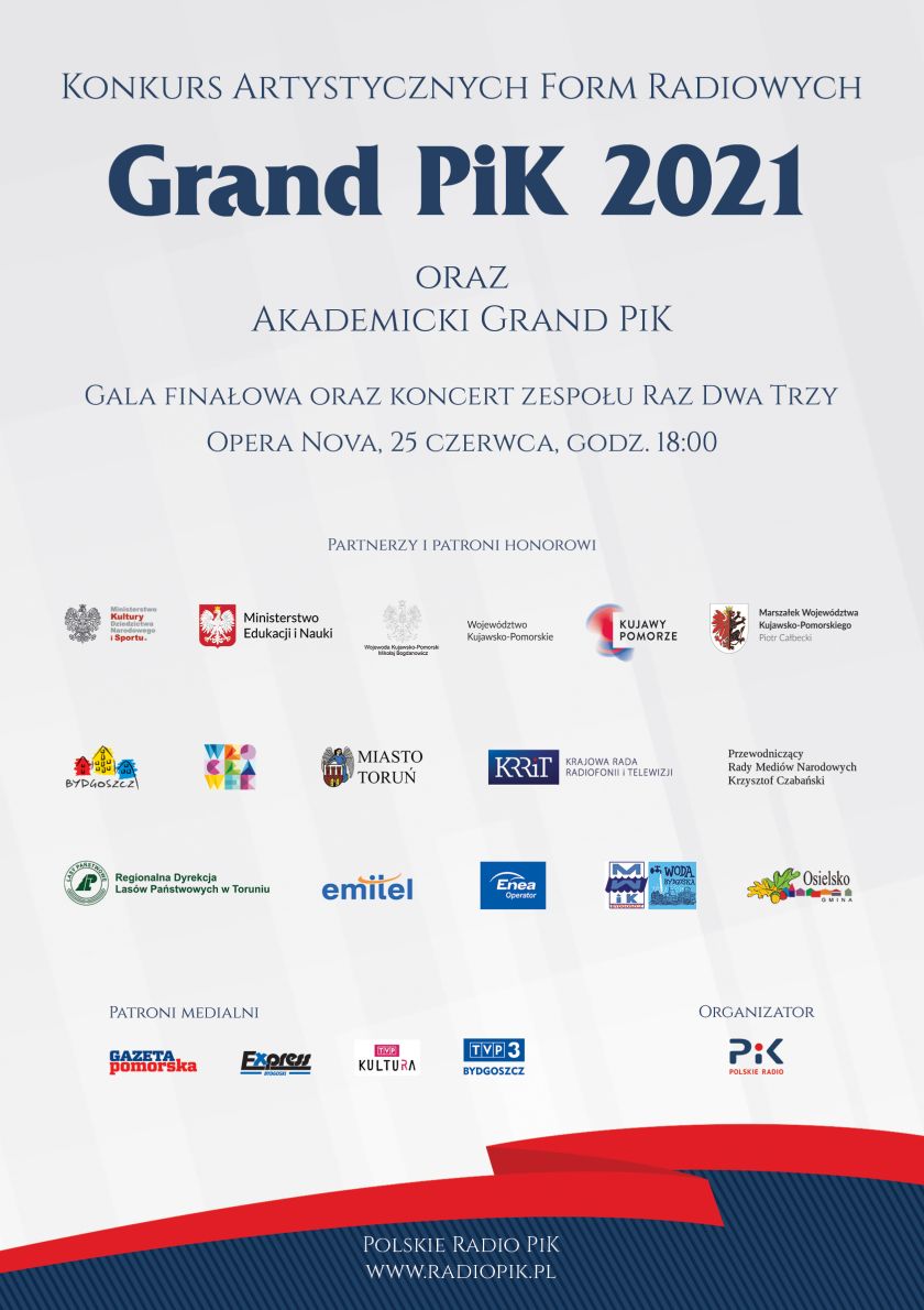 Konkurs Artystycznych Form Radiowych GRAND PiK 2021
