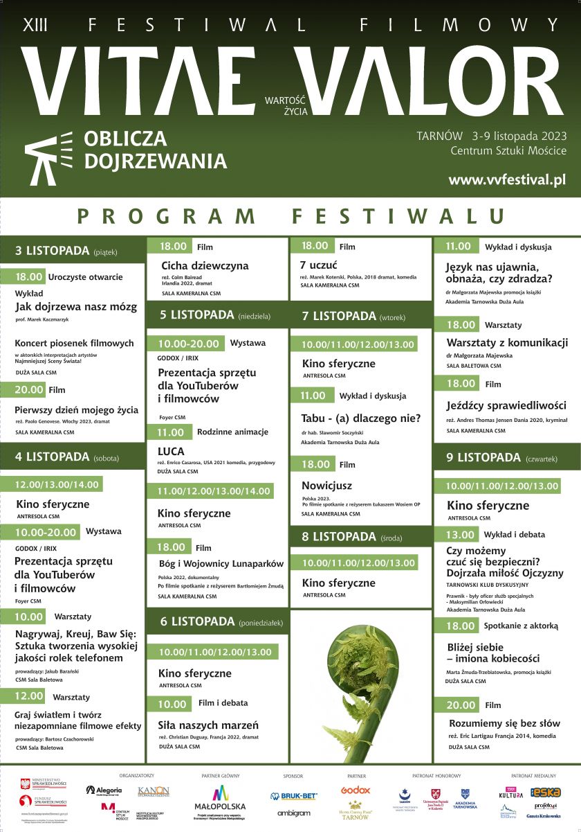 Program Festiwalu Vitae Valor