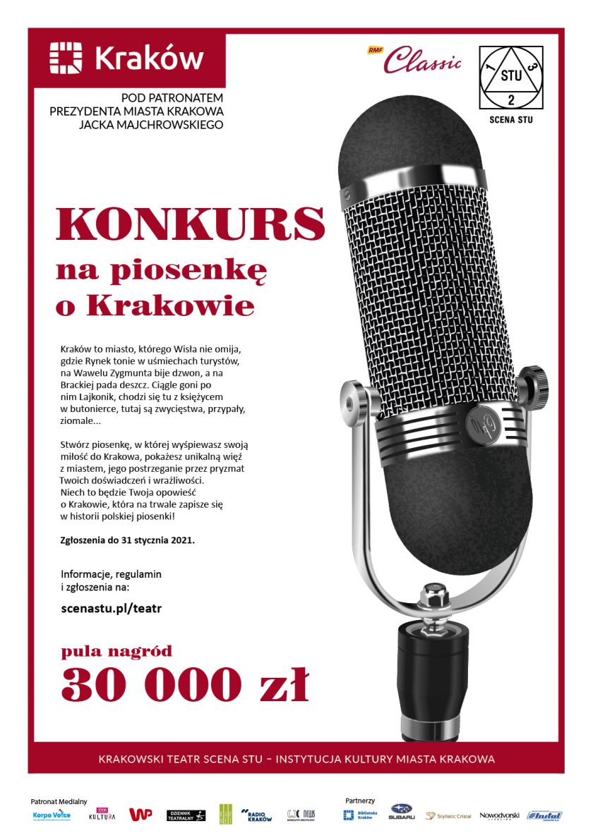 Przedłużamy termin zgłoszeń w Konkursie na Piosenkę o Krakowie!