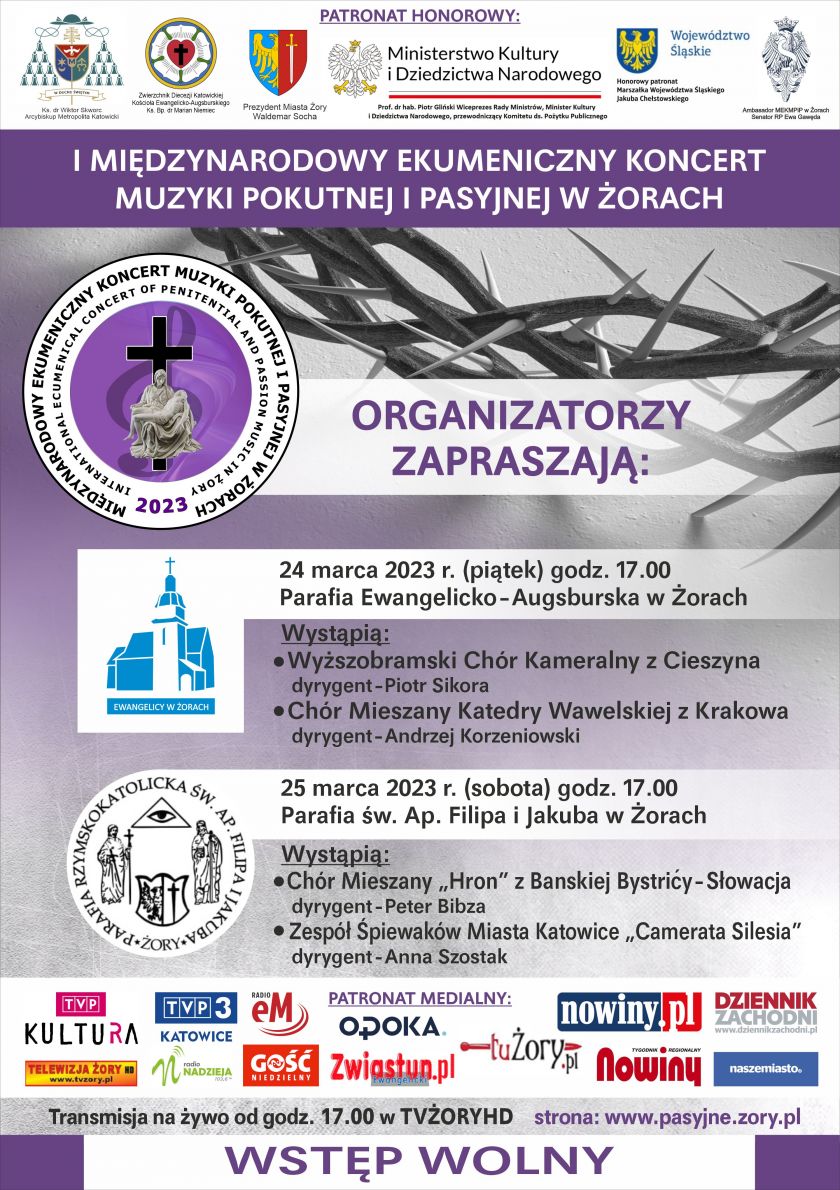 Plakat koncertu w Żorach
