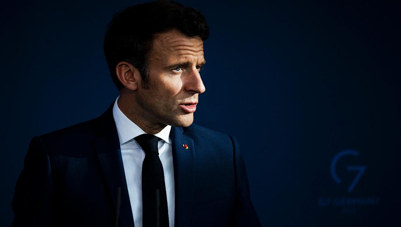 Prezydent Francji Emmanuel Macron (fot. Felix Zahn/Photothek via Getty Images)