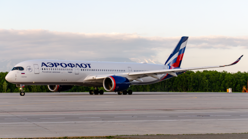 Самалёт «Airbus A350-900» кампаніі «Аэрафлот».