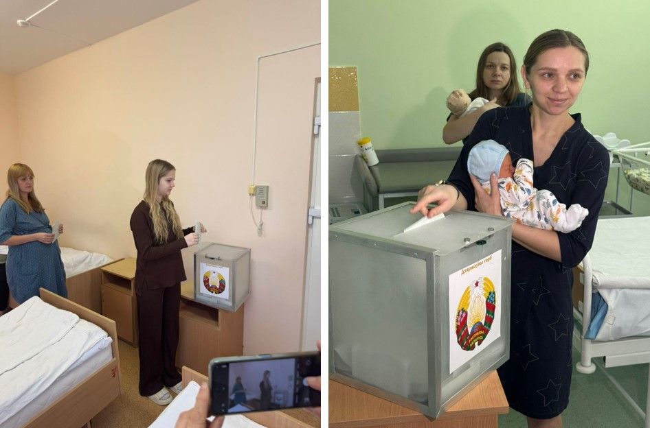 У радзільнях маладых мам прымушаюць пазаваць на камеру для стварэння масавасці на выбарах. Фота: Официальный Минздрав - новости здравоохранения и фармацевтики Республики Беларусь 