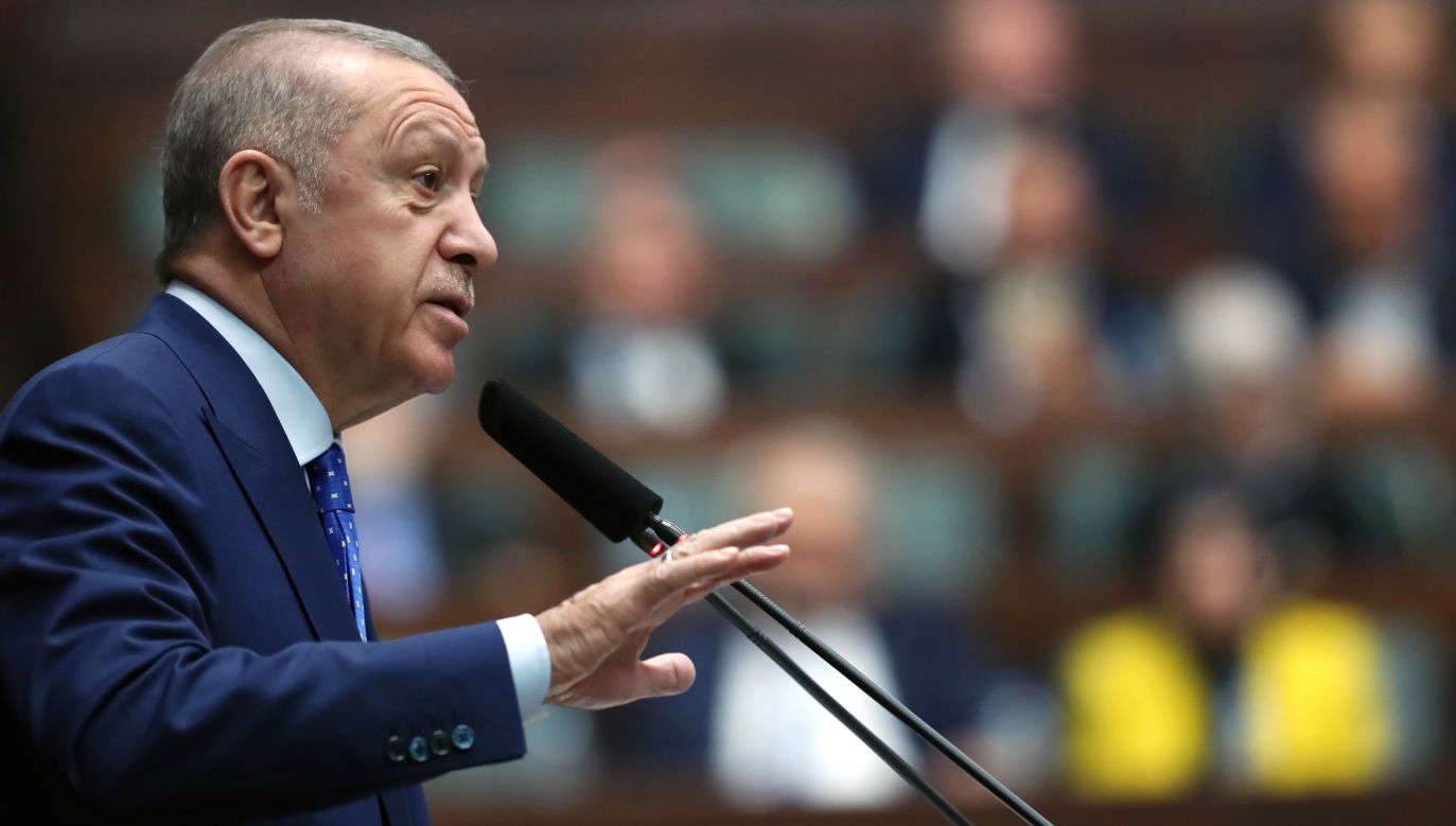 Turkish President and leader of the Justice and Development Party (AKP) Recep Tayyip Erdogan (C) speaking during their party group meeting, at the Turkish Grand National Assembly in Ankara, Turkey, May18, 2022. Photo: EPA/TURKISH PRESIDENT PRESS OFFICE