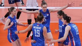 Reprezentacja Serbii w piłce siatkowej (fot. Getty Images) Reprezentacja Serbii w piłce siatkowej