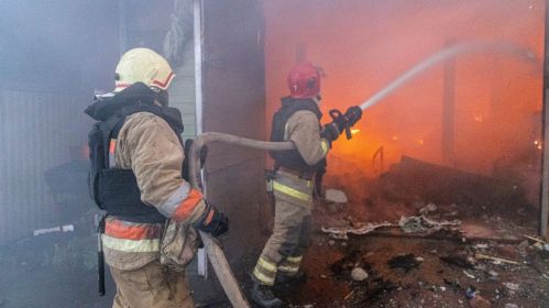 Rescue operation after a night air raid on Kharkiv. Photo: DSNS - facebook.com