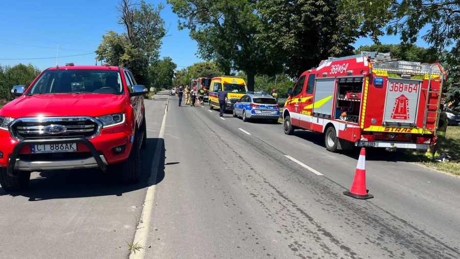 We wtorek 2 lipca około południa strażacy zostali wezwani do pożaru w jednym z domów (fot. KM PSP we Włocławku)