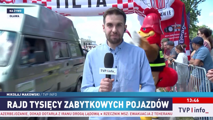 Rajd Koguta to największy charytatywny rajd zabytkowych pojazdów w Europie (fot. TVP Info)