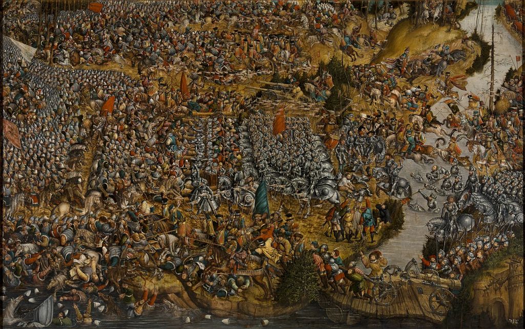 Бітва пад Воршай. Карціна невядомага аўтара – меркавана, Ганса Крэля. Першая палова XVI ст. (Фота: Калекцыя Народнага музею ў Варшаве / Mnw.art.pl)
