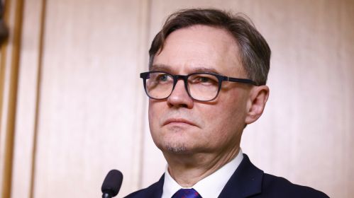 Прэс-сакратар Міністэрства замежных справаў Польшчы (з 2023 года) Павел Вроньскі. Варшава, Польшча. 5 сакавіка 2025 года. Фота: Filip Naumienko / Reporter / East News
