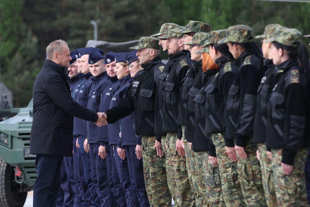 tusk straż graniczna policja (Фота: Kancelaria Premiera / X)