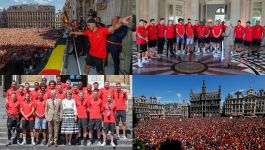 Powitanie piłkarzy Belgii (fot. PAP/EPA) Powitanie piłkarzy Belgii (fot. PAP/EPA)