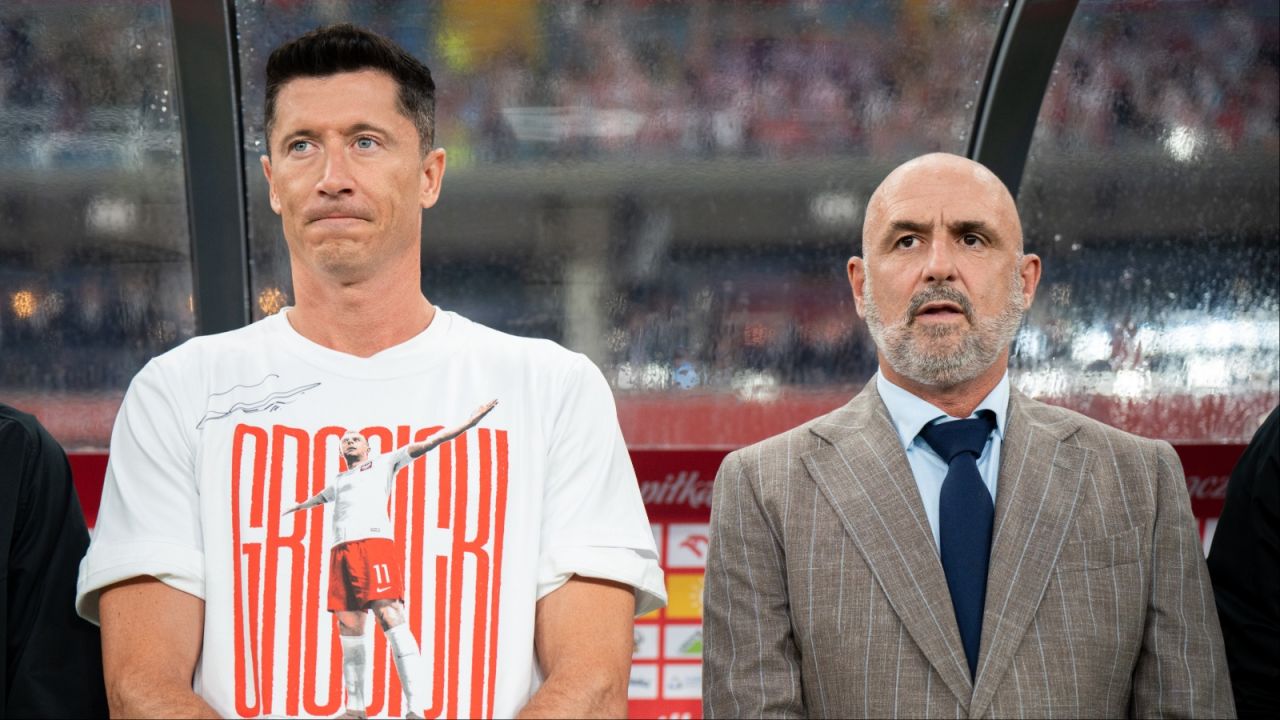 Robert Lewandowski i Michał Probierz (fot. Getty Images)