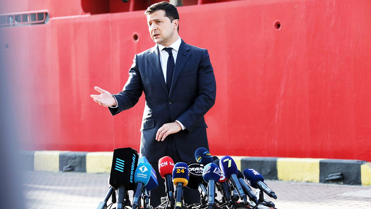 Prezydent Ukrainy Wołodymyr Zełenski (fot. Nina Liashonok/Ukrinform/Barcroft Media/Getty Images) Prezydent Ukrainy Wołodymyr Zełenski (fot. Nina Liashonok/Ukrinform/Barcroft Media/Getty Images)