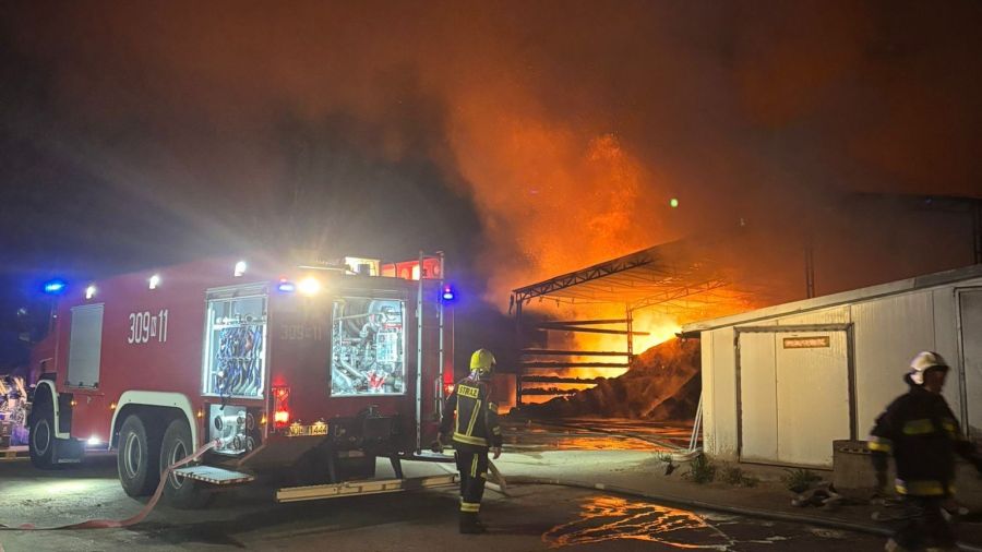 Pożar w Starym Dworze. Fot. Portal Pożarniczy WM - 998