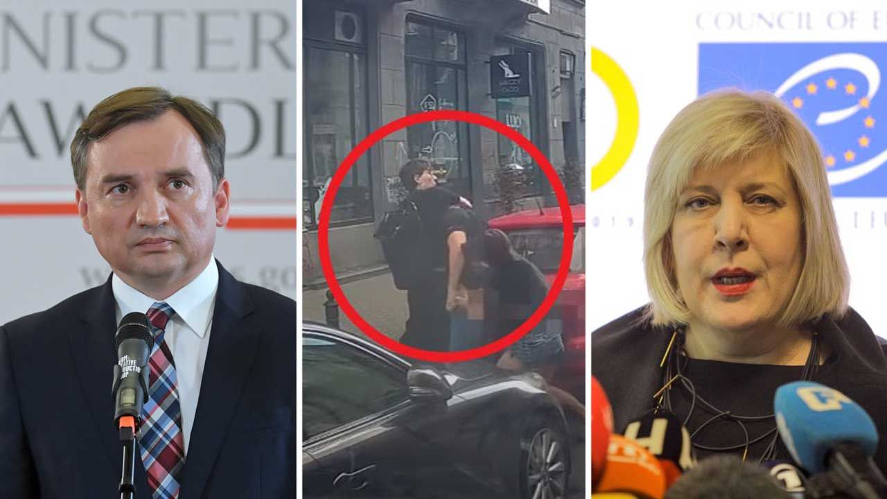 Michał Sz. podejrzany jest o dokonanie czynu chuligańskiego polegającego na udziale w zbiegowisku, brutalnym zaatakowaniu działacza fundacji pro-life oraz niszczeniu mienia (fot. Samir Yordamovic/Anadolu Agency via Getty Images; PAP/Radek Pietruszka; YT/ Fundacja Pro TV)) Michał Sz. podejrzany jest o dokonanie czynu chuligańskiego polegającego na udziale w zbiegowisku, brutalnym zaatakowaniu działacza fundacji pro-life oraz niszczeniu mienia (fot. Samir Yordamovic/Anadolu Agency via Getty Images; PAP/Radek Pietruszka; YT/ Fundacja Pro TV))