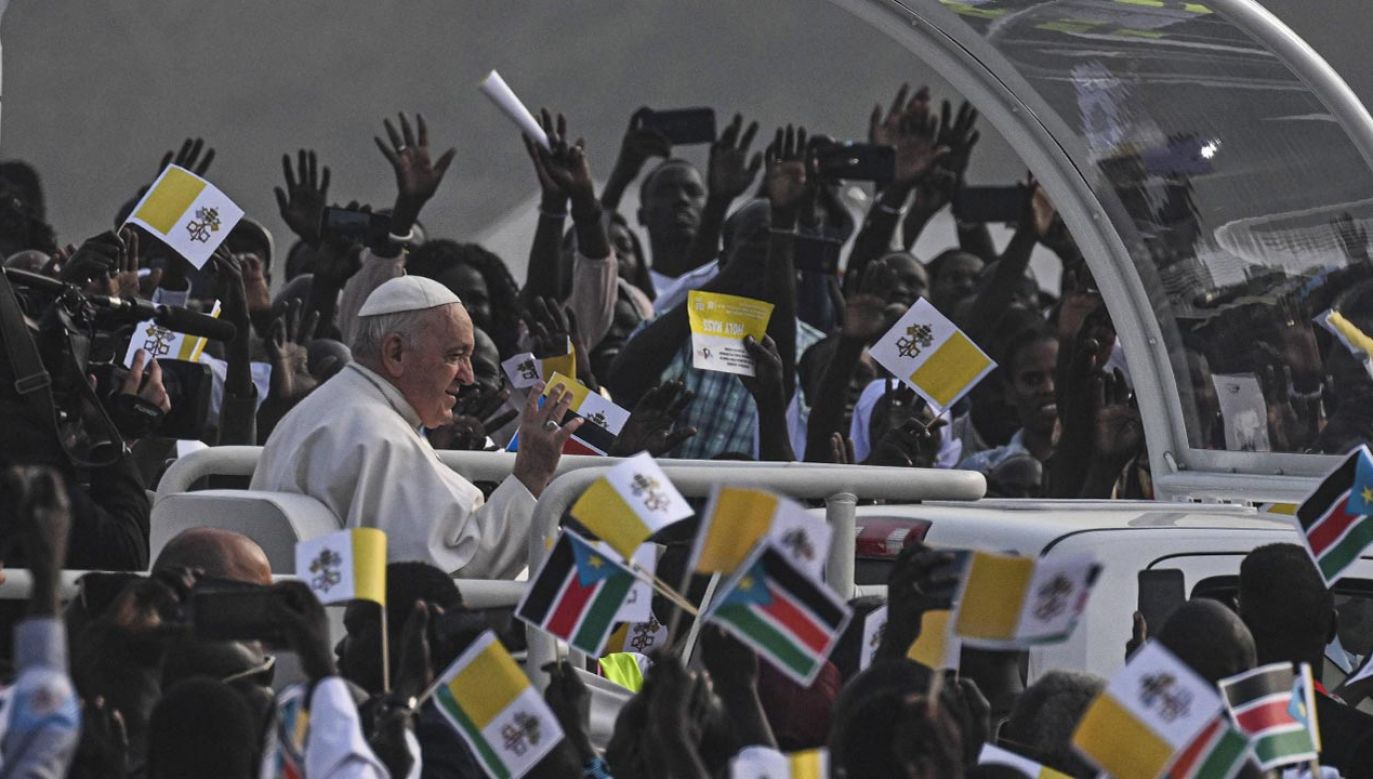 Papież Franciszek w Dżubie (fot. PAP/EPA/CIRO FUSCO)