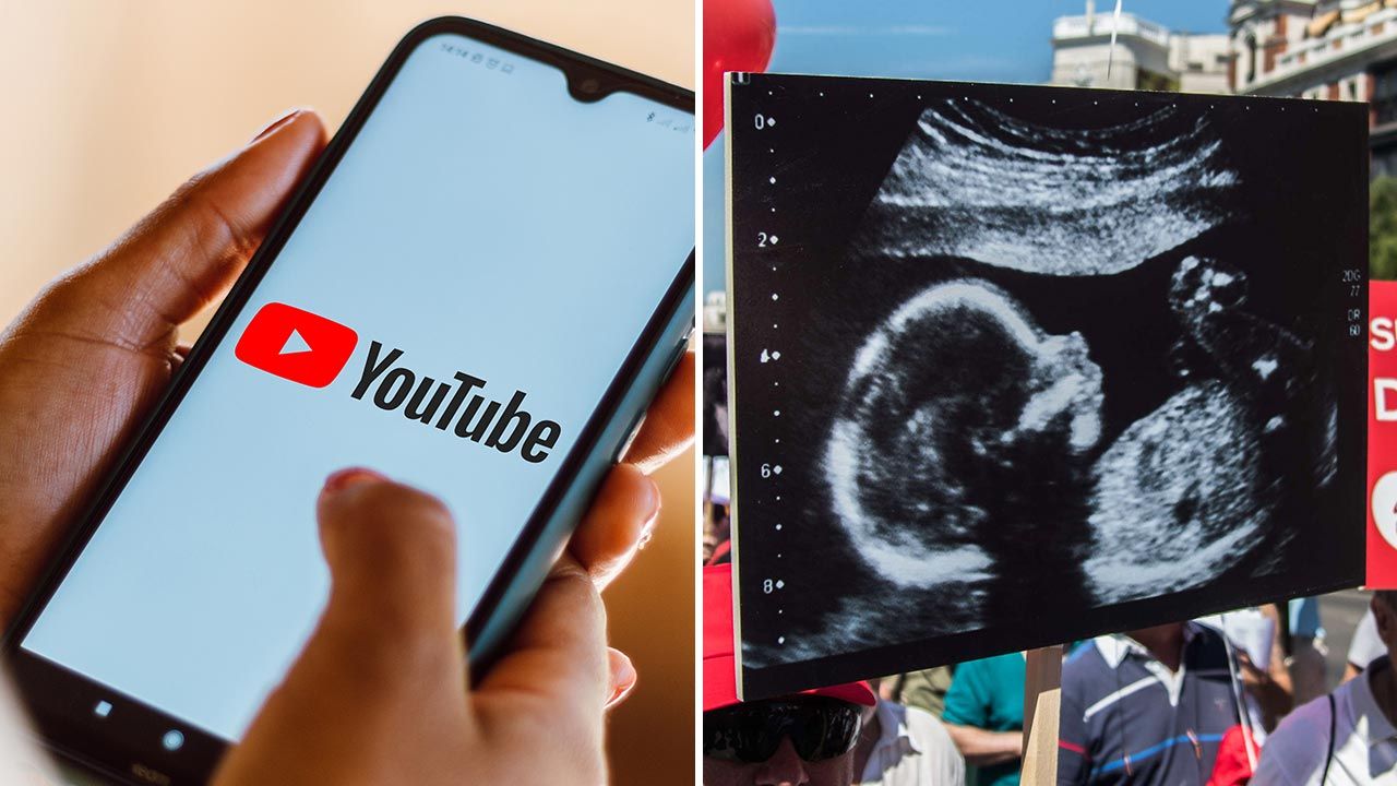YouTube skasował kanał pro-liferów (fot. Shutterstock/rafapress; Getty Images/Marcos del Mazo/LightRocket)