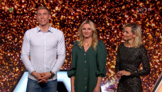 Justyna Święty-Ersetic, Małgorzata Hołub-Kowalik i Piotr Lisek w "Jaka to melodia?" (fot. TVP)