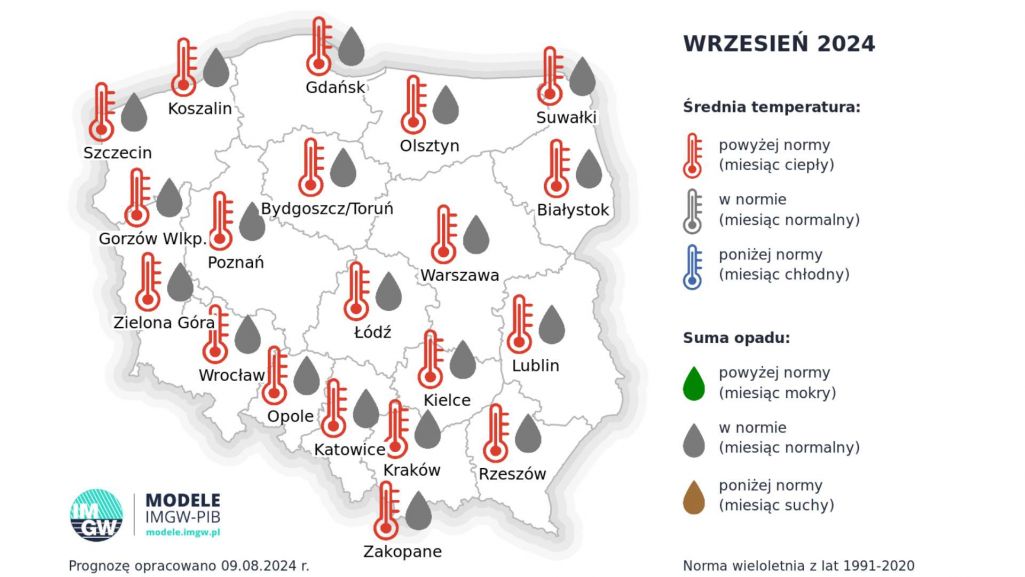 Synoptycy przewidują, że ciepła, letnia pogoda potrwa co najmniej do połowy września. Fot. IMGW-PIB