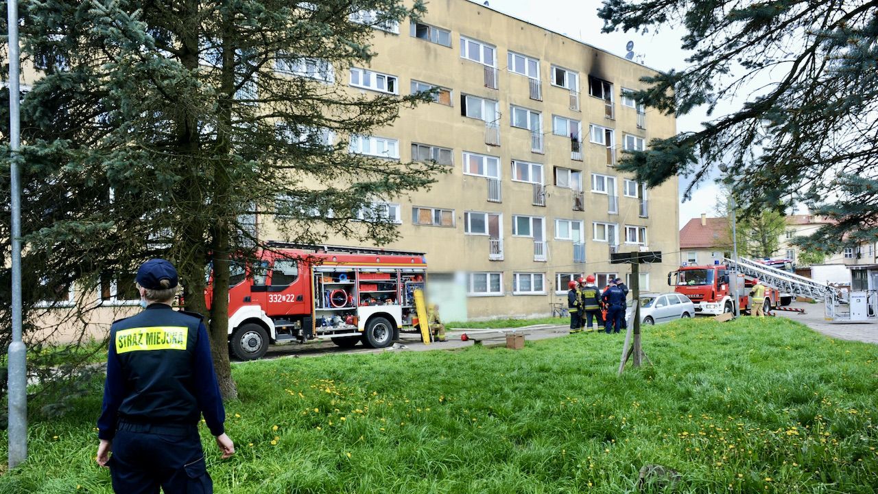 Na miejsce zadysponowano sześć zastępów straży pożarnej (fot. PAP/Marcin Bielecki) Na miejsce zadysponowano sześć zastępów straży pożarnej (fot. PAP/Marcin Bielecki)