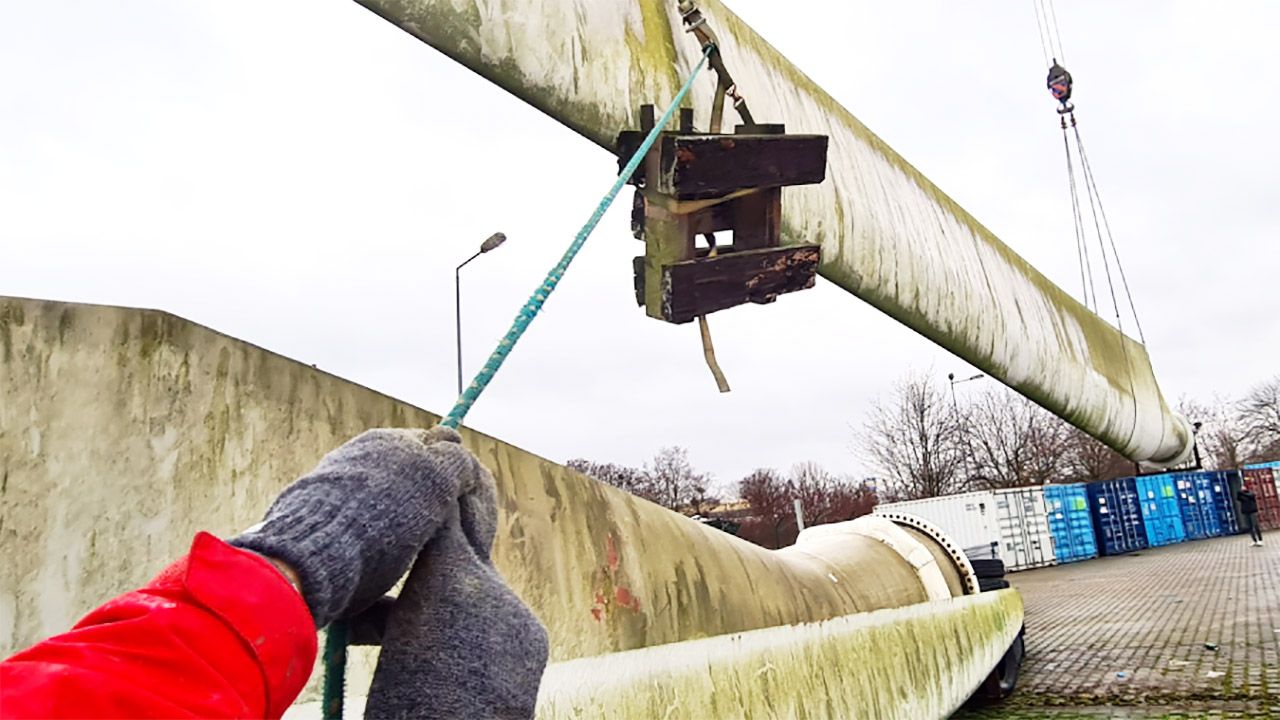 Utylizacja łopat turbin wiatrowych to problem (fot.  Mikołaj Miśkiewicz / Politechnika Gdańska)