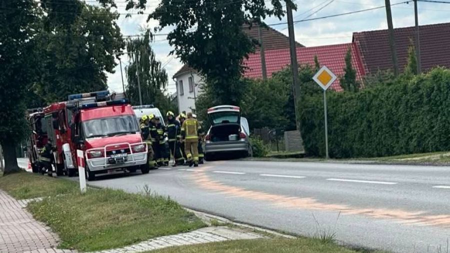 Zderzenie dwóch pojazdów w Dobrzeniu Małym