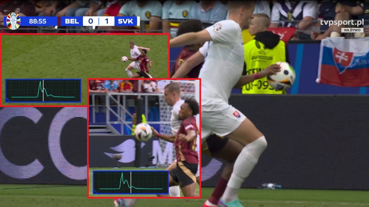 Sensory na piłce dały sędziom pewność, której nie dawały same powtórki (fot. TVPSPORT.PL)