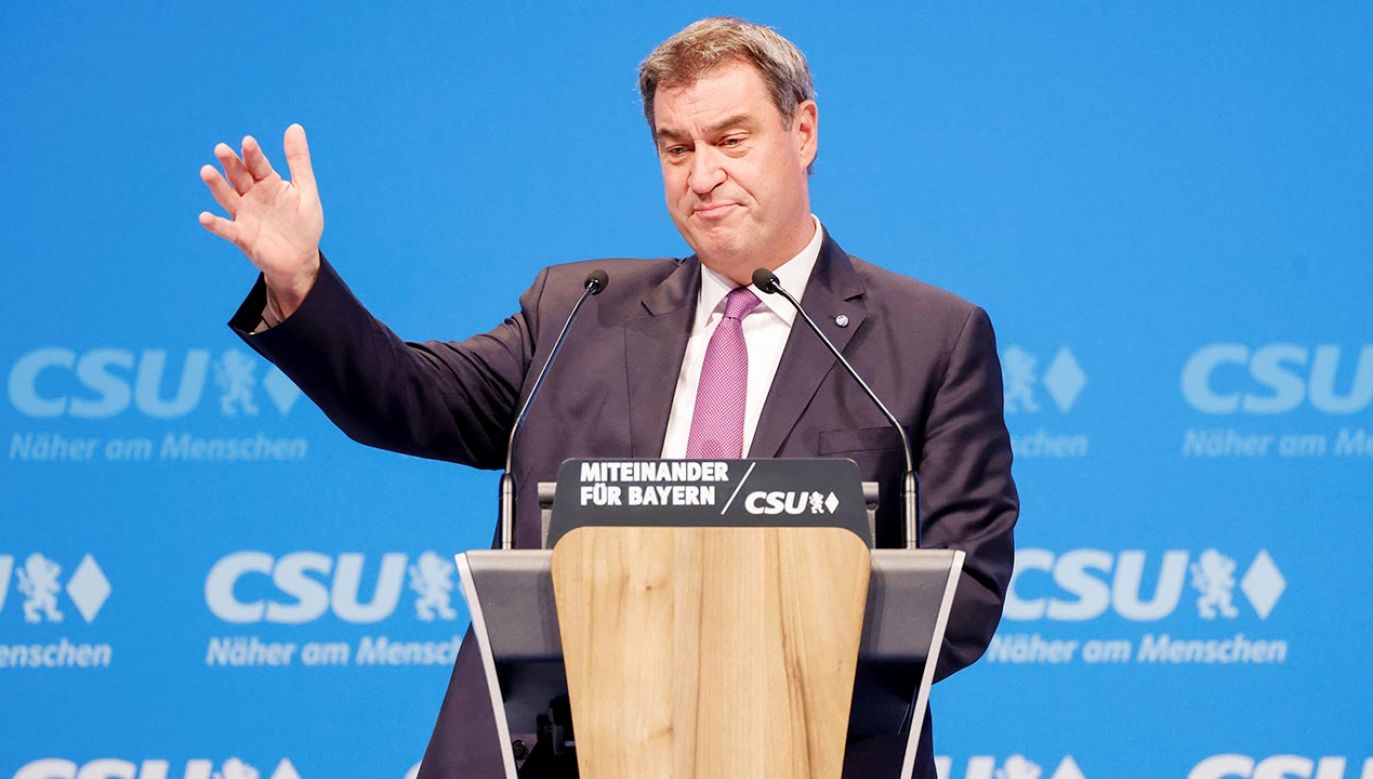 Markus Soeder jest przewodniczącym CSU (fot. MICHAELA REHLE / Reuters / Forum)