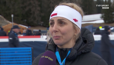 Dyrektor sportowa Polskiego Związku Biathlonu, Agnieszka Cyl (fot. TVP Sport)