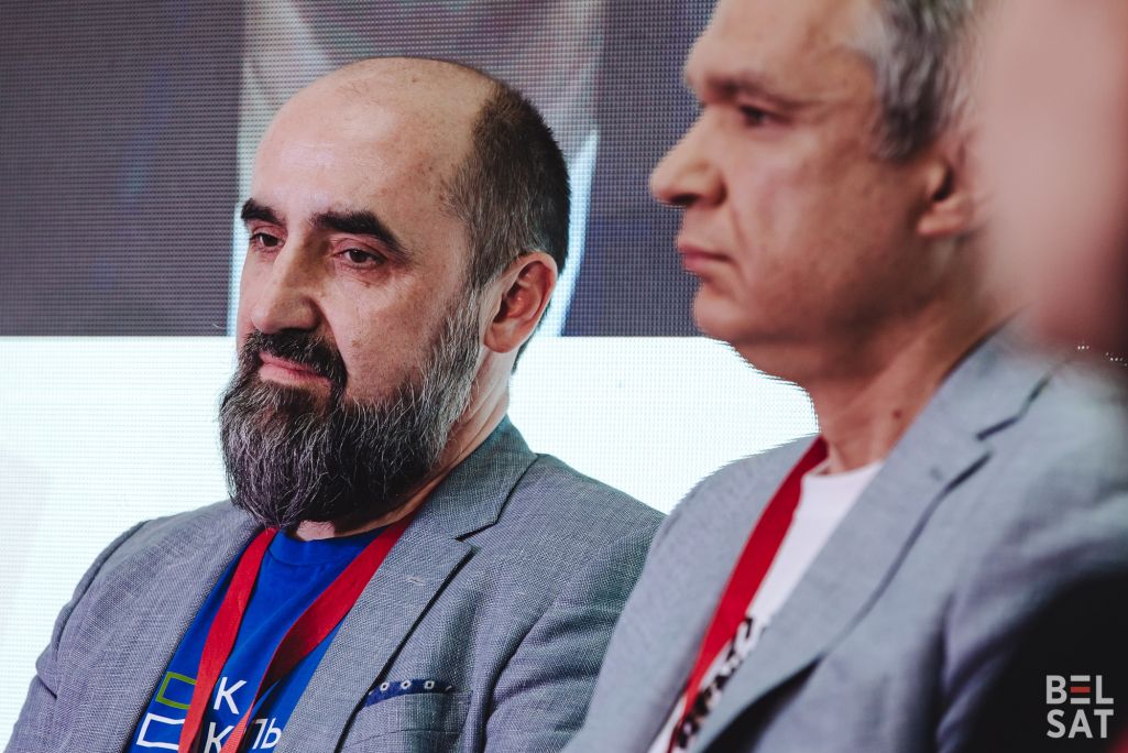 Прадпрымальнік Аляксандр Кныровіч. Варшава, Польшча. 19 траўня 2024 года. (Фота: Белсат)