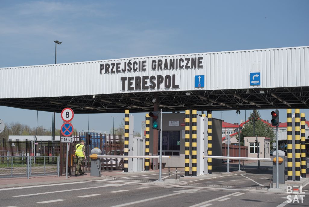 Памежны пераход «Тэрэспаль – Берасце». Тэрэспаль, Польшча. 9 красавіка 2024 года. (Фота: Міра Ляселішская / Белсат)