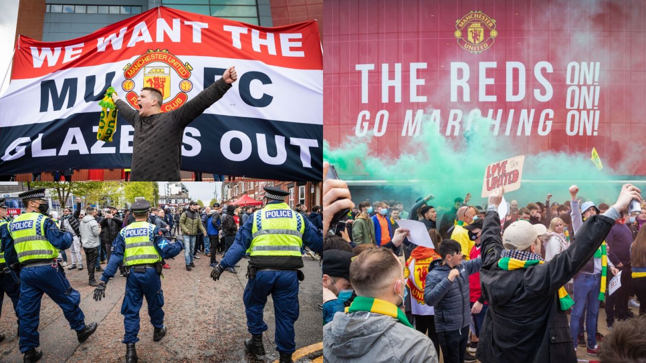 Zamieszki przy Old Trafford odbiły się szerokim echem (fot. Getty)