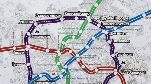 Схема чатырох лініяў Менскага метрапалітэну. Фота: minsknews.by