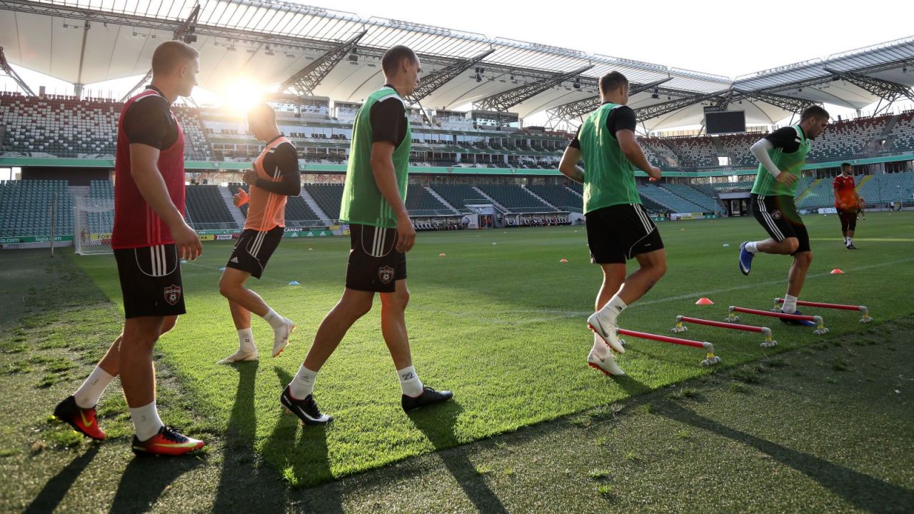 Trening piłkarzy Spartaka (fot. PAP)