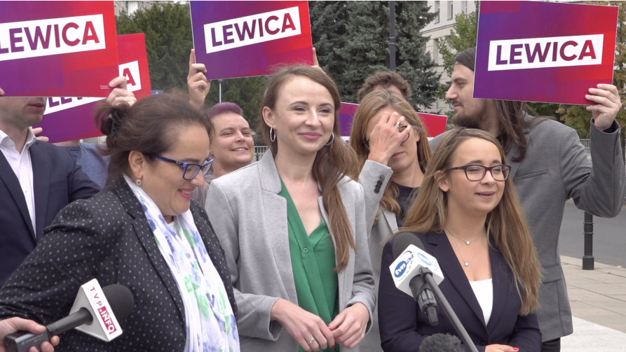 Kandydatki Lewicy do Sejmu obiecywały m.in. parytety w instytucjach publicznych, ale musiały się tłumaczyć z niewielkiej liczby kobiet na pierwszych miejscach list wyborczych swojego komitetu. (fot. portal tvp.info)