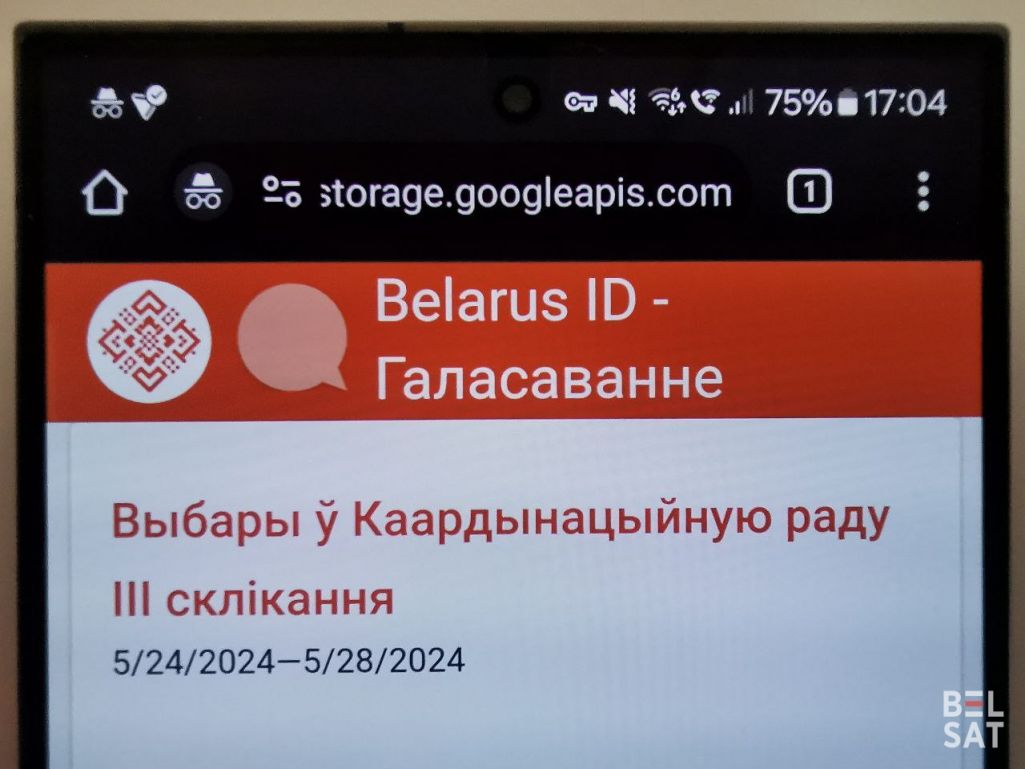 Старонка галасавання на выбарах (Фота: Белсат)