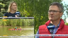 Trener kajakarek i zawodniczki (fot. TVP)