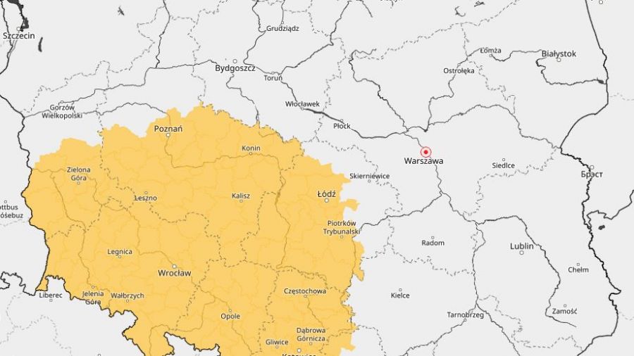 Alert IMGW, burze w Wielkopolsce, IMGW, pogoda w Wielkopolsce, deszcz (fot. IMGW)