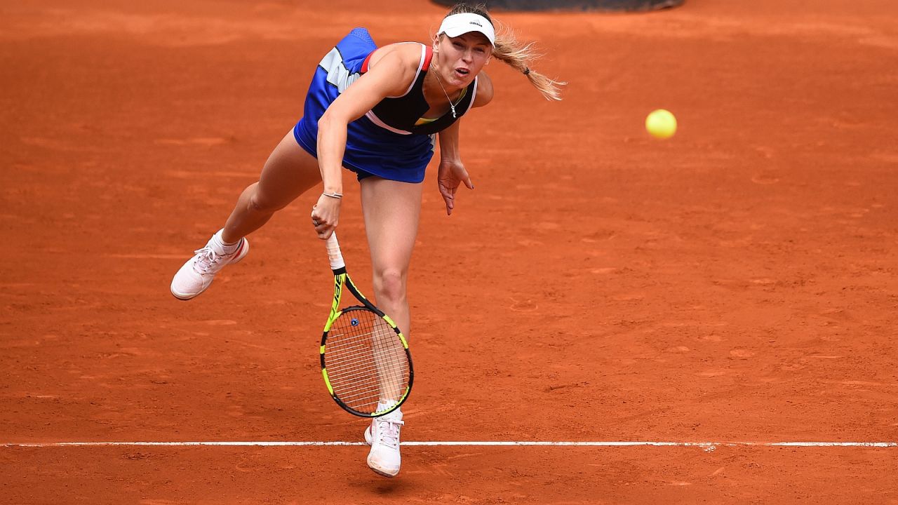 Tenis, WTA Rzym, 1/4 finału C. Wozniacki A. Kontaveit (sport.tvp.pl)