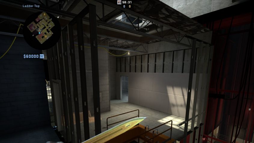 CS:GO - Vertigo - Góra pokoju drabinkowego. Źródło: Valve