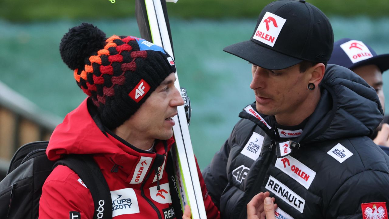 Trener Thomas Thurnbichler i Kamil Stoch (fot. PAP).