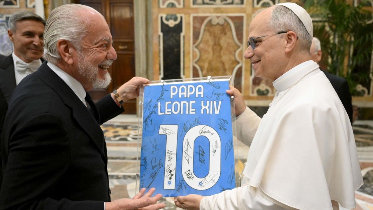 Papież Leon XIV przyjął mistrzów Włoch z Napoli (Fot. Getty)
