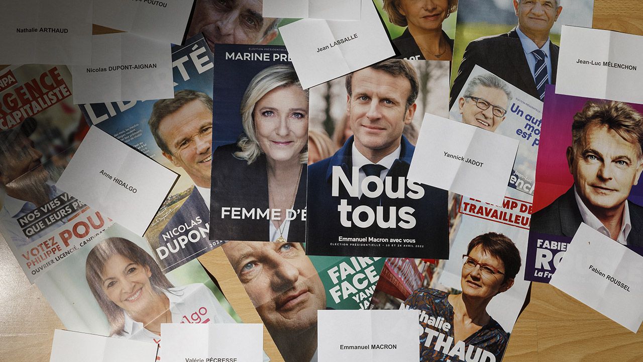 Emmanuel Macron i Marine Le Pen to najpoważniejsi kandydaci do pojedynku w spodziewanej II turze wyborów (fot. Thierry Monasse/Getty Images)