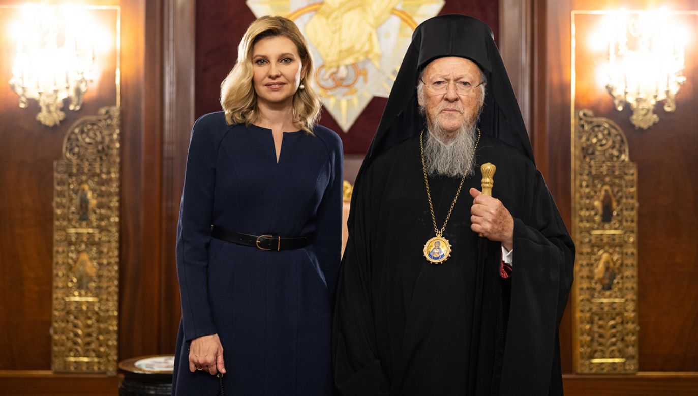 Prawosławny patriarcha Konstantynopola Bartłomiej przyjął 2 października Olenę Zełenską (fot. FB/Олена Зеленська)
