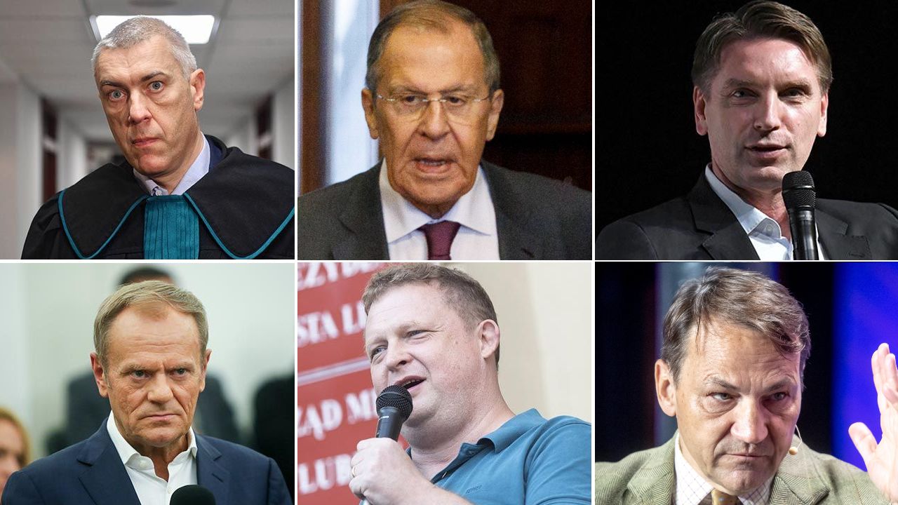 Roman Giertych, Siergiej Ławrow, Tomasz Lis, Donald Tusk, Tomasz Piątek, Radosław Sikorski (fot. PAP/Forum/Getty Images)