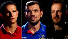 Bartłomiej Jaszka, Michał Jurecki i Mateusz Jachlewski (fot. TVP)