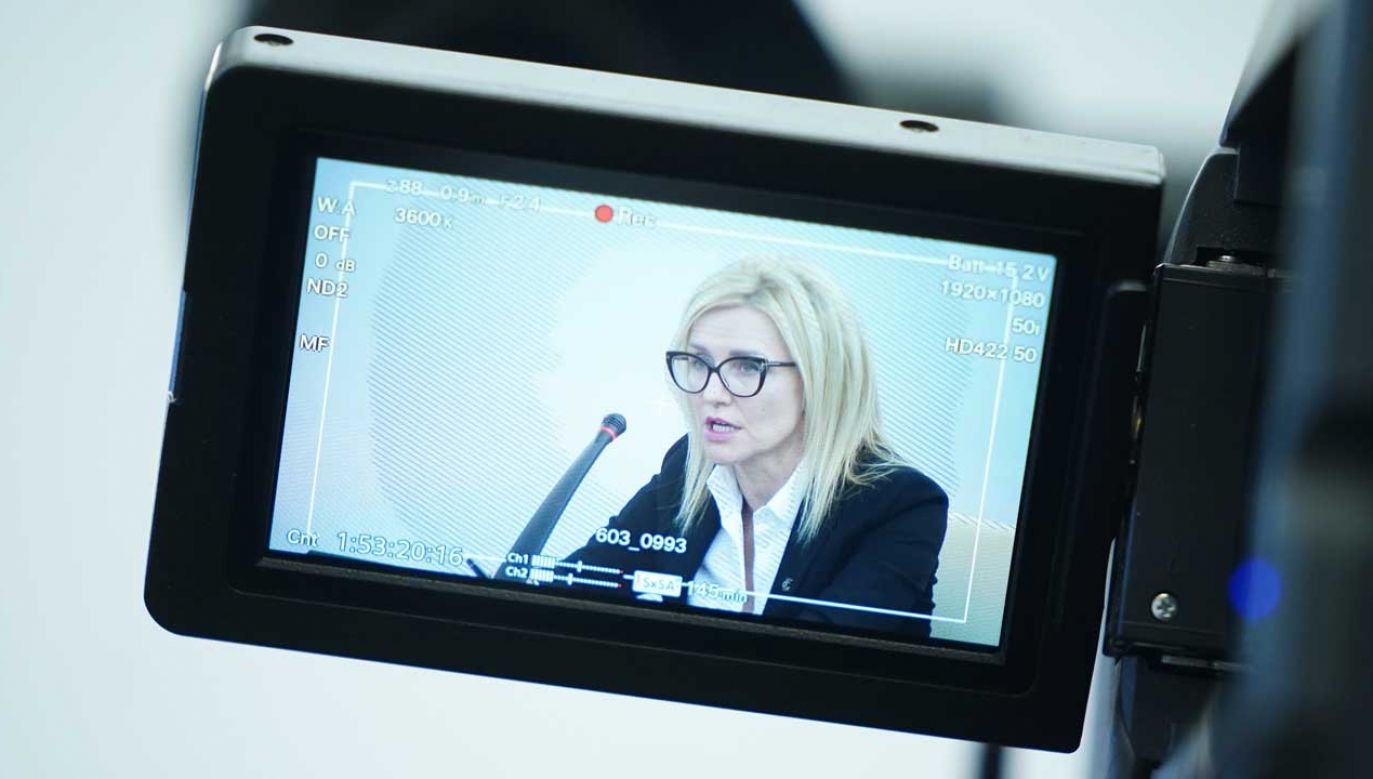 Prok. Ewa Wrzosek przed senacką komisją (fot. Mateusz Wlodarczyk / Forum)