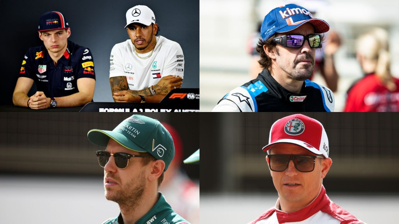 Max Verstappen, Lewis Hamilton, Fernando Alonso, Sebastian Vettel i Kimi Raikkonen (fot. Getty)