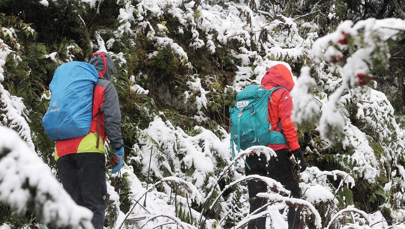 W Tatrach opady śniegu, którego może napadać 8 cm (fot. PAP/Grzegorz Momot)